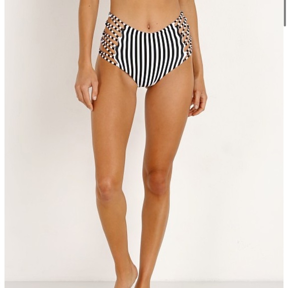l*space Other - L Space Tripp Bitsy Bikini Bottom Domino Stripe